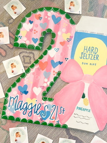 21st Birthday Sign- Colorful Seltzer