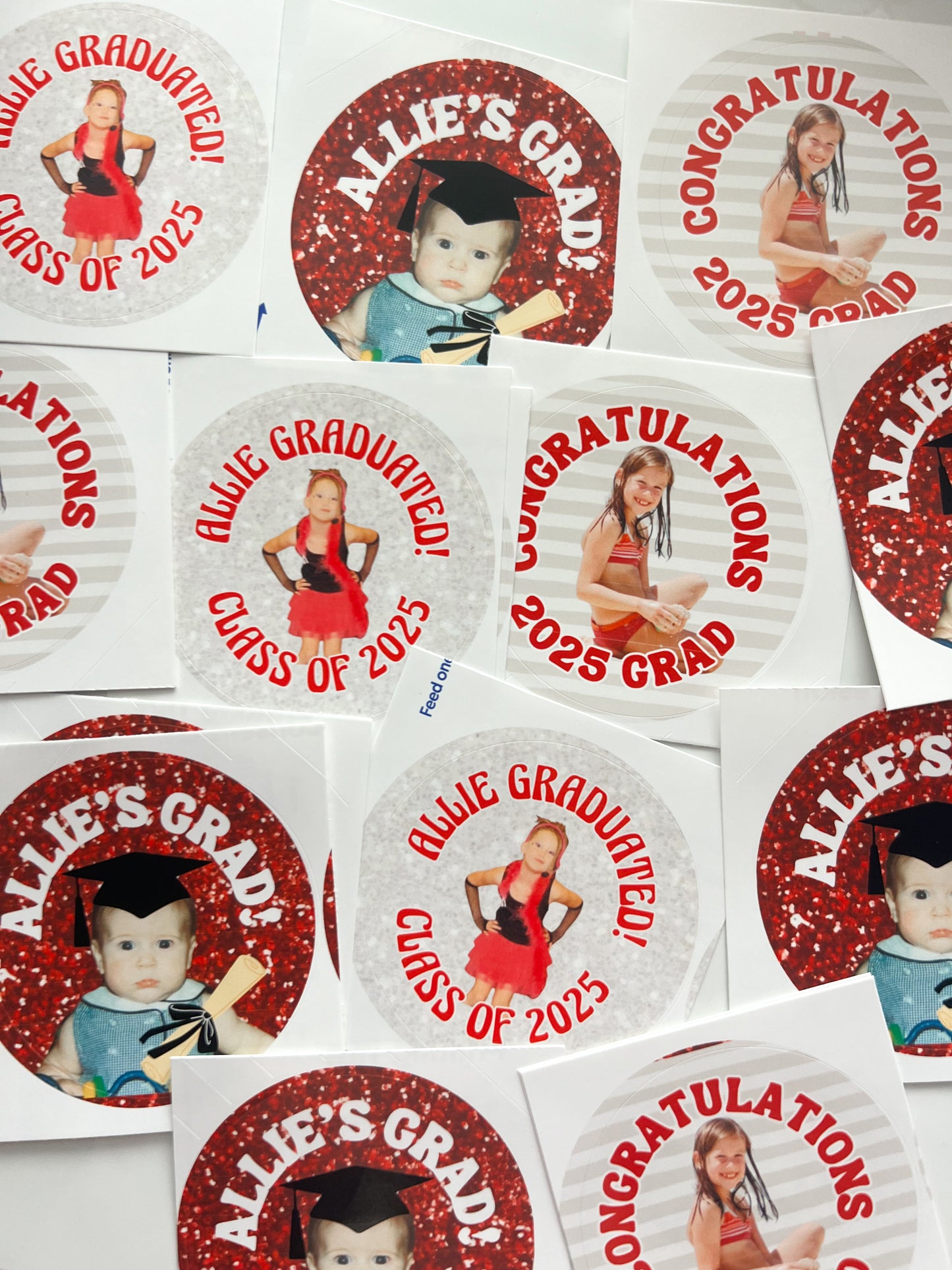 The Glitter Pack- Custom Graduation Stickers