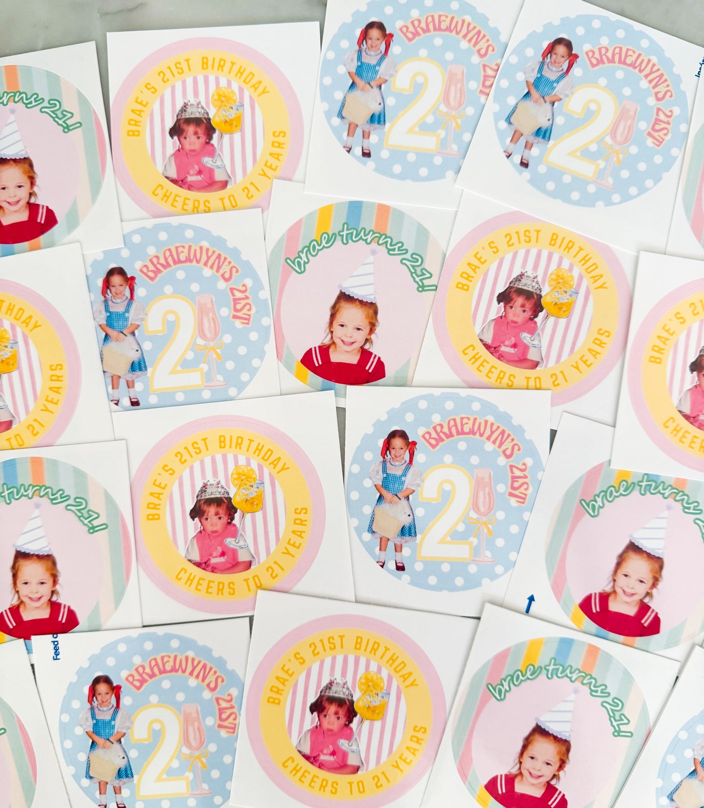 The Fancy Set- Custom 21st Birthday Stickers
