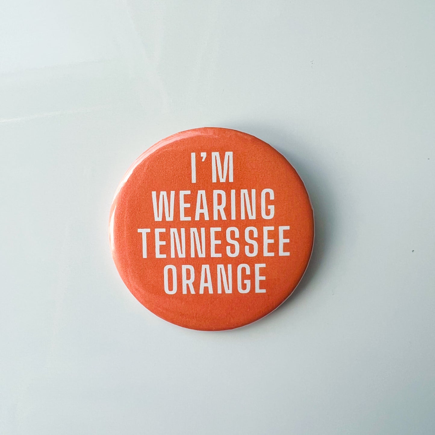 I'm wearing Tennessee Orange Button