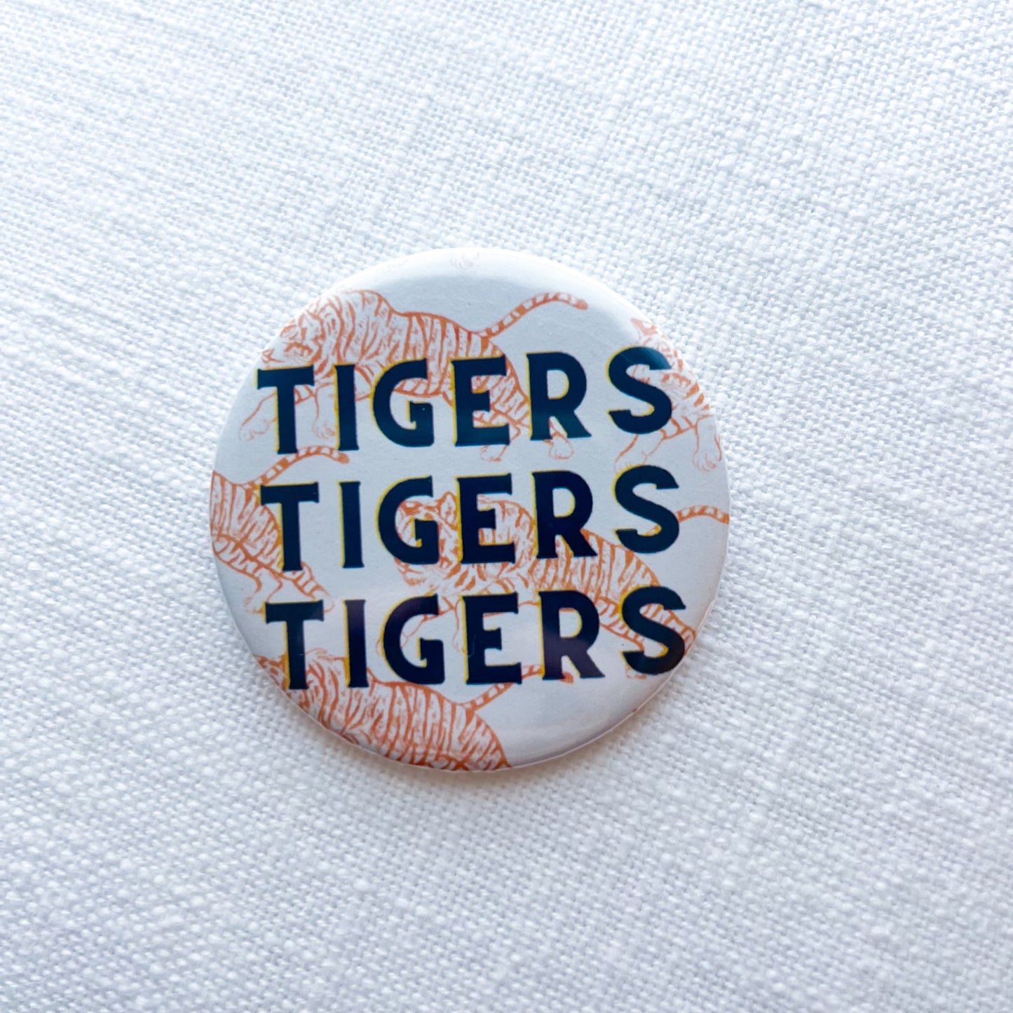 Auburn Tigers Button! Best way to cheer on your favorite team! The perfect accessory to elevate your gameday look!
