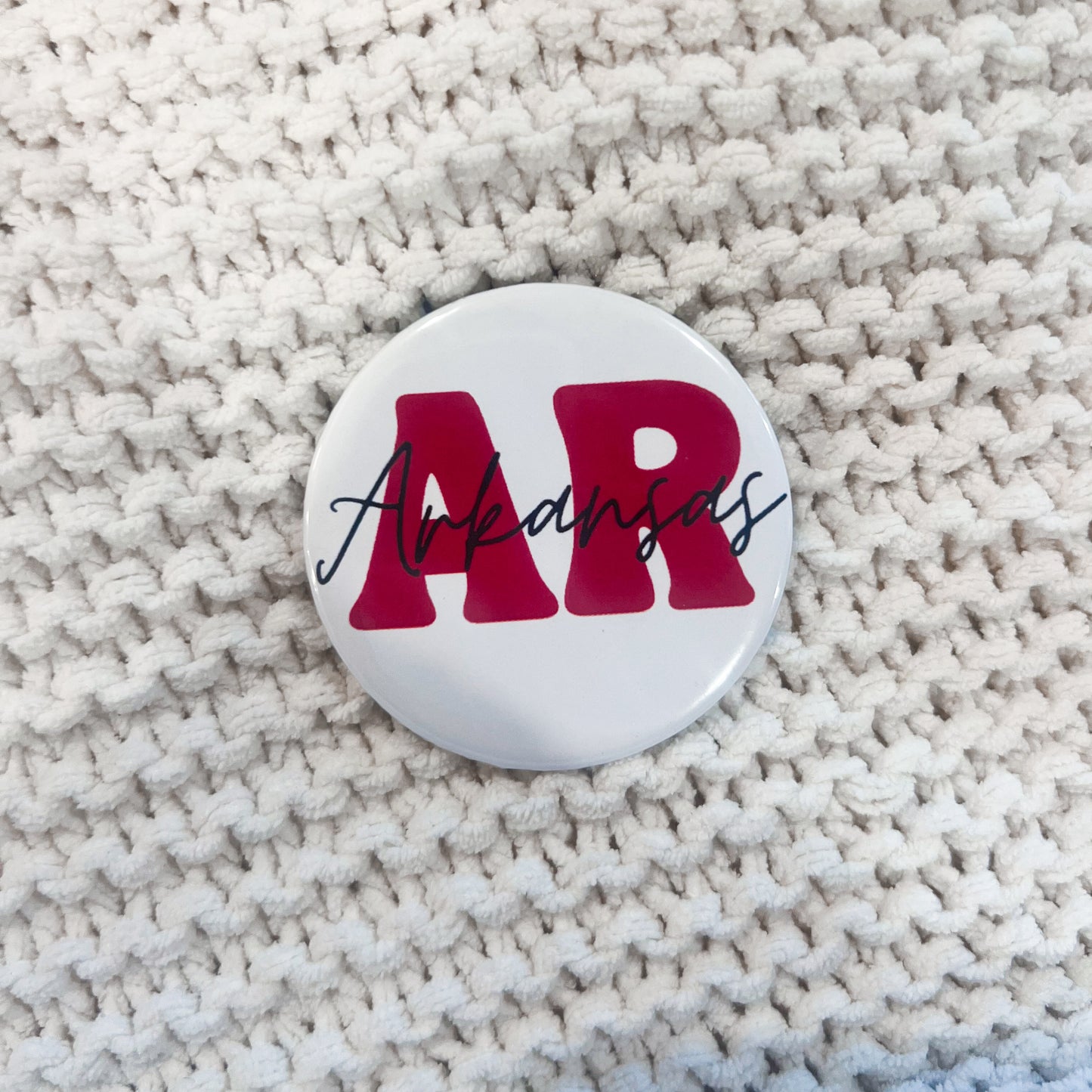 Arkansas Button, Arkansas Gameday Button, Arkansas Basketball, Arkansas Football, University of Arkansas Button, Red Arkansas Button Pin