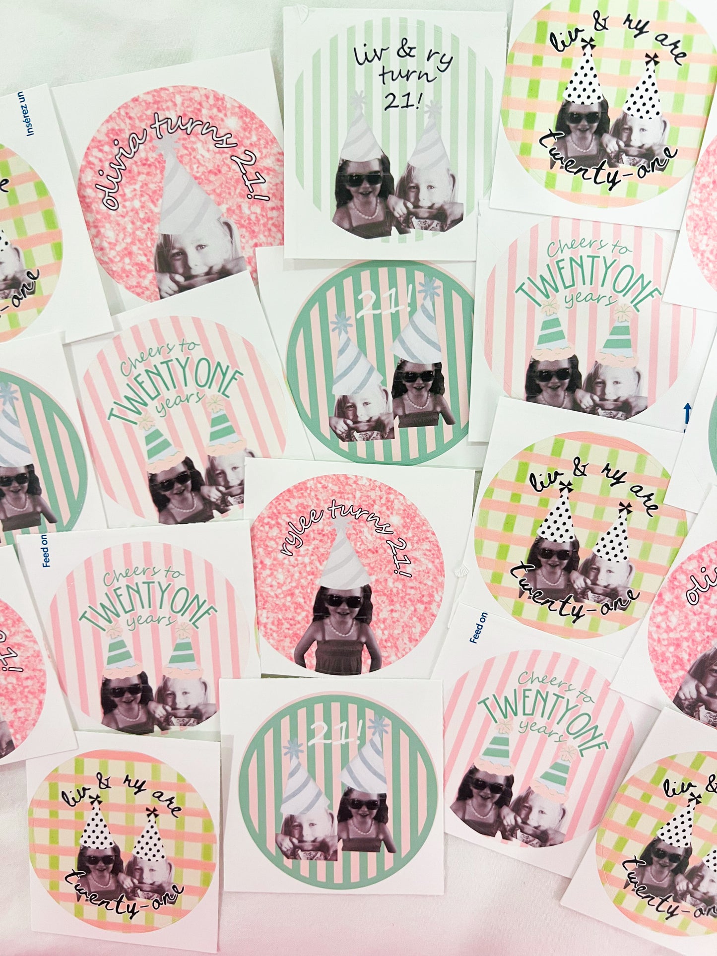 The Doodle Set- Custom 21st Birthday Stickers