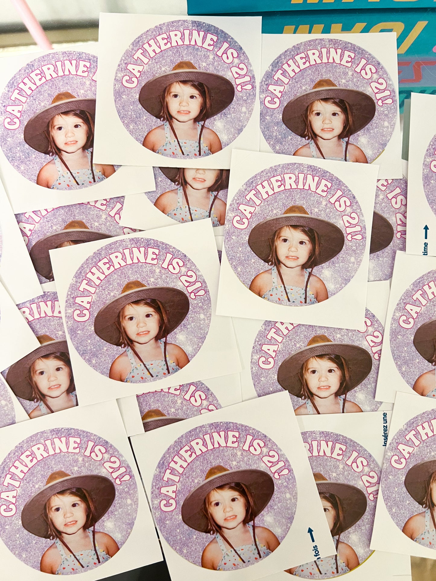 The Purple Glitter Set- Custom 21st Birthday Stickers