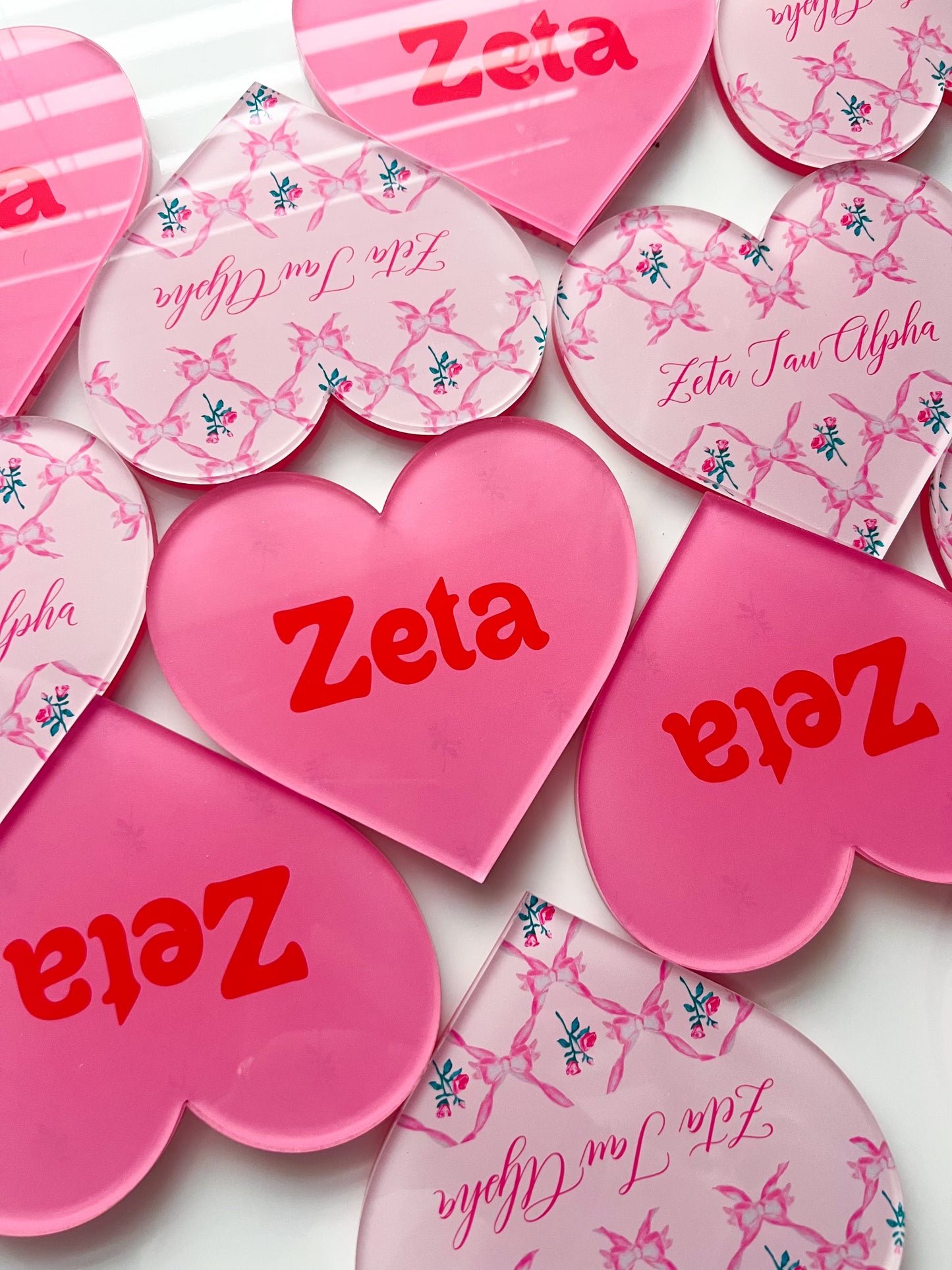 Zeta Heart Coaster Double Sided