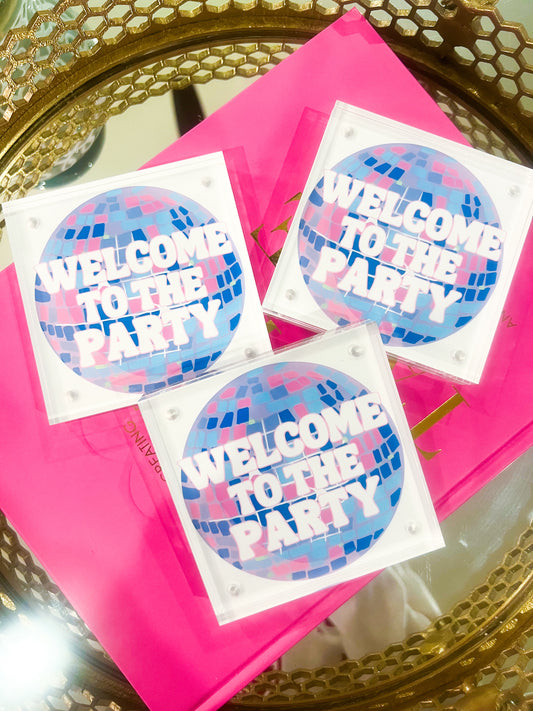 Welcome to the Party Disco Ball Art Acrylic Frame