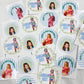 The Blue Gingham Set - Custom 21st Birthday Stickers