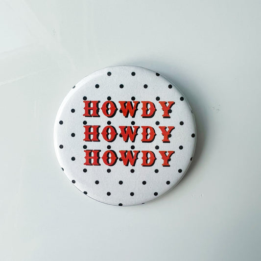 Orange Howdy Button