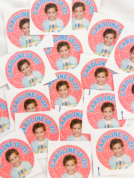 The Pink Glitter Set- Custom 21st Birthday Stickers