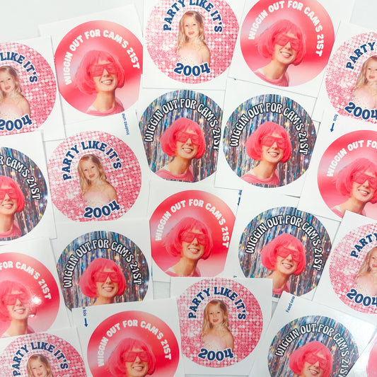 The Disco Girl- Custom 21st Birthday Stickers