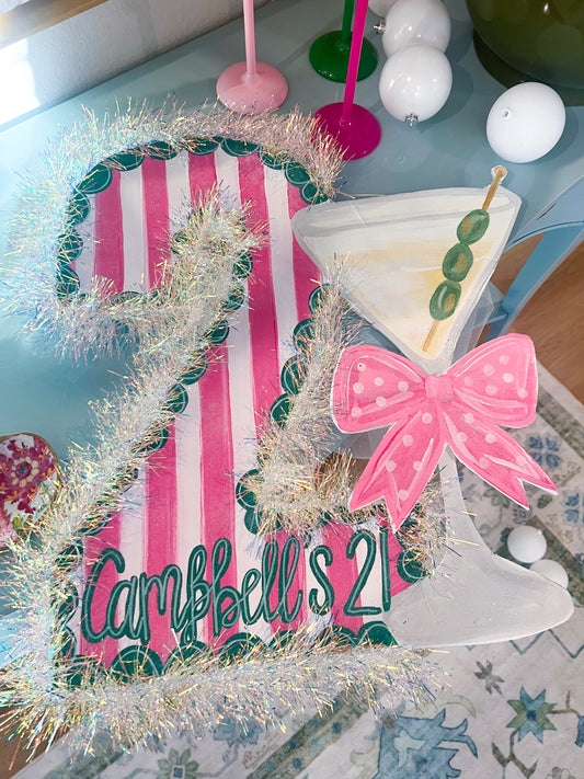 NYE Sign- Martini Drink