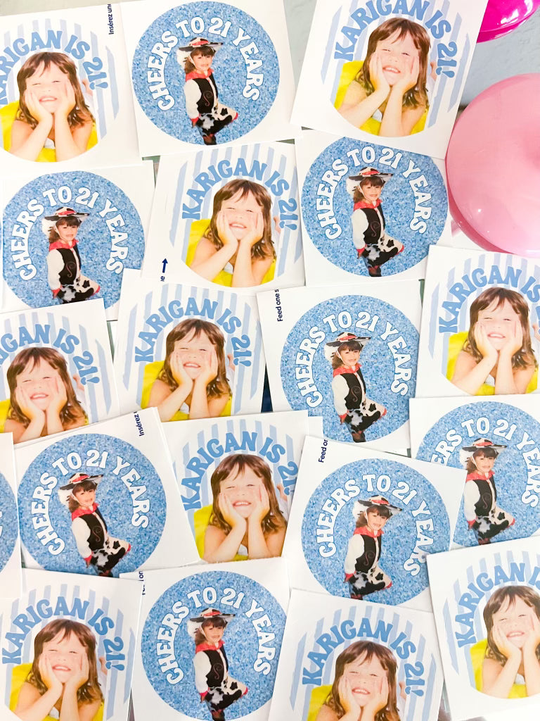 The Classic Blue Set- Custom 21st Birthday Stickers