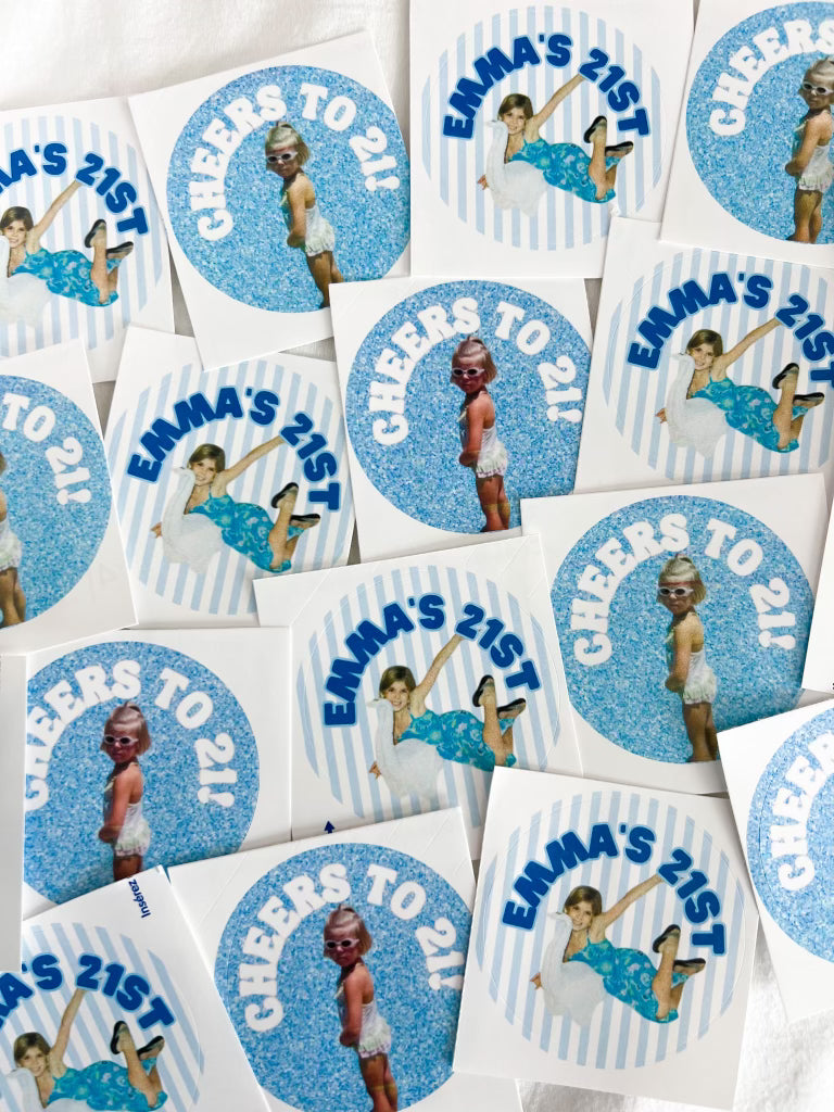 The Classic Blue Set- Custom 21st Birthday Stickers